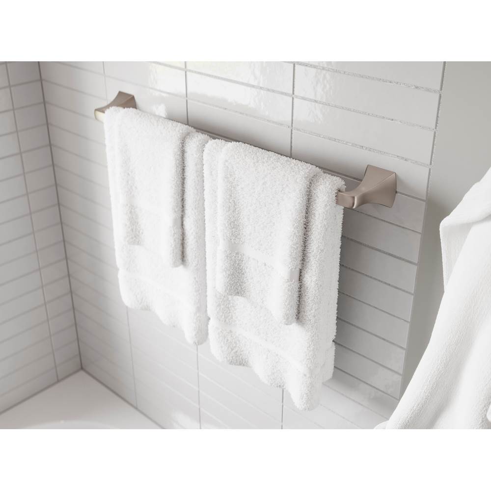Soft Square 24  in. Towel Bar in Matte Black