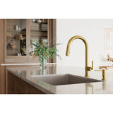 Tenet 1-Handle Pull-Down Kitchen Faucet in Brushed Gold