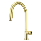 Tenet 1-Handle Pull-Down Kitchen Faucet in Brushed Gold