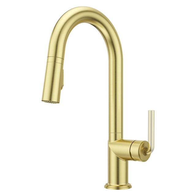 Pfister - Tenet 1-Handle Pull-Down Bar/Prep Faucet in Brushed Gold - Brushed Gold