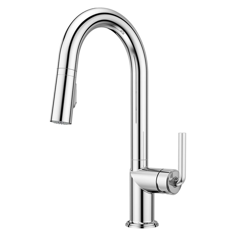 Pfister - Tenet 1-Handle Pull-Down Bar/Prep Faucet in Polished Chrome - Polished Chrome