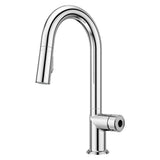Tenet 1-Handle Pull-Down Bar/Prep Faucet in Brushed Gold