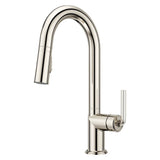 Pfister - Tenet 1-Handle Pull-Down Bar/Prep Faucet in Polished Nickel - Polished Nickel