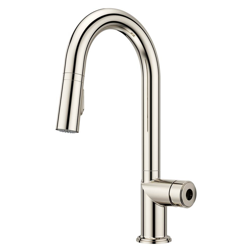 Tenet 1-Handle Pull-Down Bar/Prep Faucet in Brushed Gold