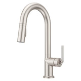 Pfister - Tenet 1-Handle Pull-Down Bar/Prep Faucet in Spot Defense Brushed Nickel - Spot Defense Brushed Nickel