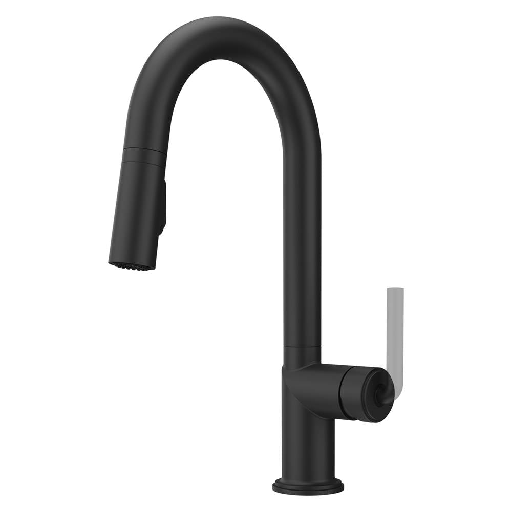 Pfister - Tenet 1-Handle Pull-Down Bar/Prep Faucet in Spot Defense Matte Black - Spot Defense Matte Black