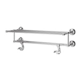 Pfister - Tisbury 24'' Towel Rack with Two Hanging Hooks in Polished Chrome - Polished Chrome