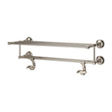 Pfister - Tisbury 24'' Towel Rack with Two Hanging Hooks in Polished Nickel - Polished Nickel