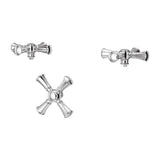 Pfister - Tisbury 3-Handle Tub Filler Cross Handle Kit in Polished Chrome - Polished Chrome