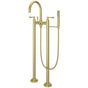 Pfister - Tisbury Traditional Free-standing Tub Filler with Hand Shower in Brushed Gold - Brushed Gold