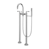 Pfister - Tisbury Traditional 2-Handle Tub Filler with Hand Shower in Polished Chrome - Polished Chrome