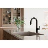 Tenet 1-Handle Pull-Down Bar/Prep Faucet in Brushed Gold