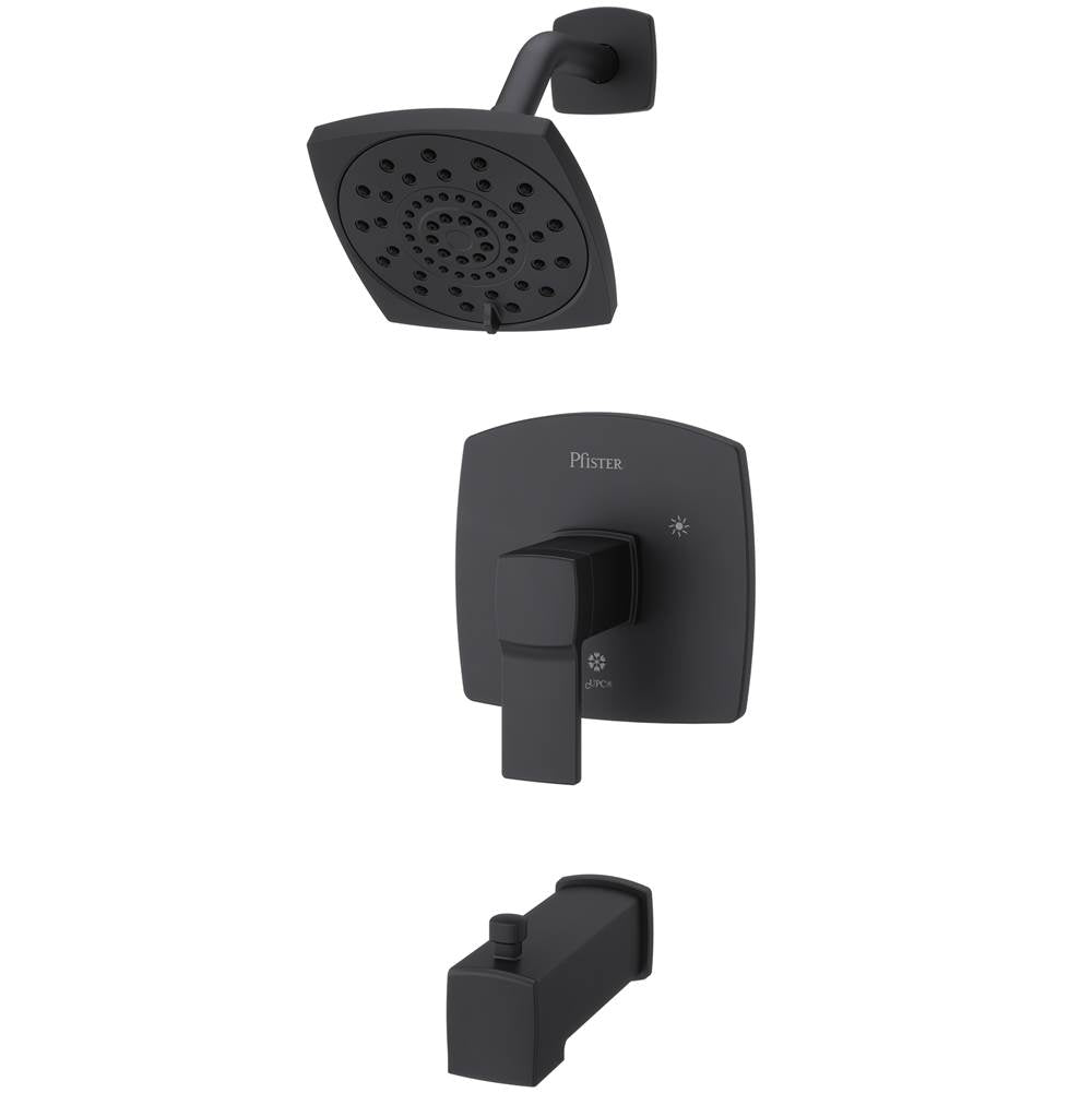 Pfister - Deckard 1-Handle Tub & Shower Trim in Matte Black - Matte Black