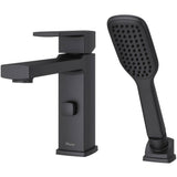 Pfister - Deckard Single Handle Complete Roman Tub Trim with Handheld Shower in Matte Black - Matte Black