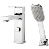 Pfister - Deckard Single Handle Complete Roman Tub Trim with Handheld Shower in Polished Chrome - Polished Chrome