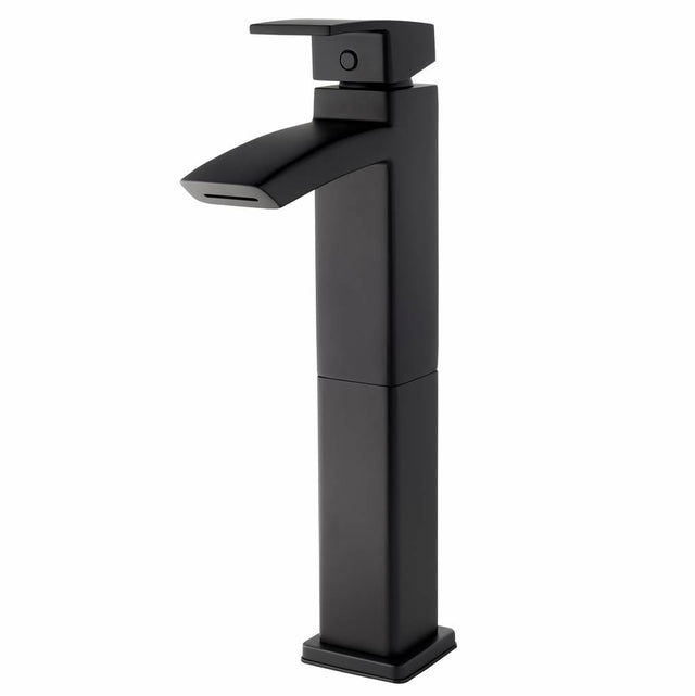 Pfister - Kenzo Single Control Vessel Bathroom Faucet in Matte Black - Matte Black