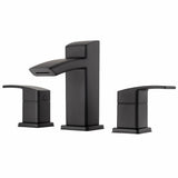 Pfister - Kenzo 2-Handle 8'' Widespread Bathroom Faucet in Matte Black - Matte Black