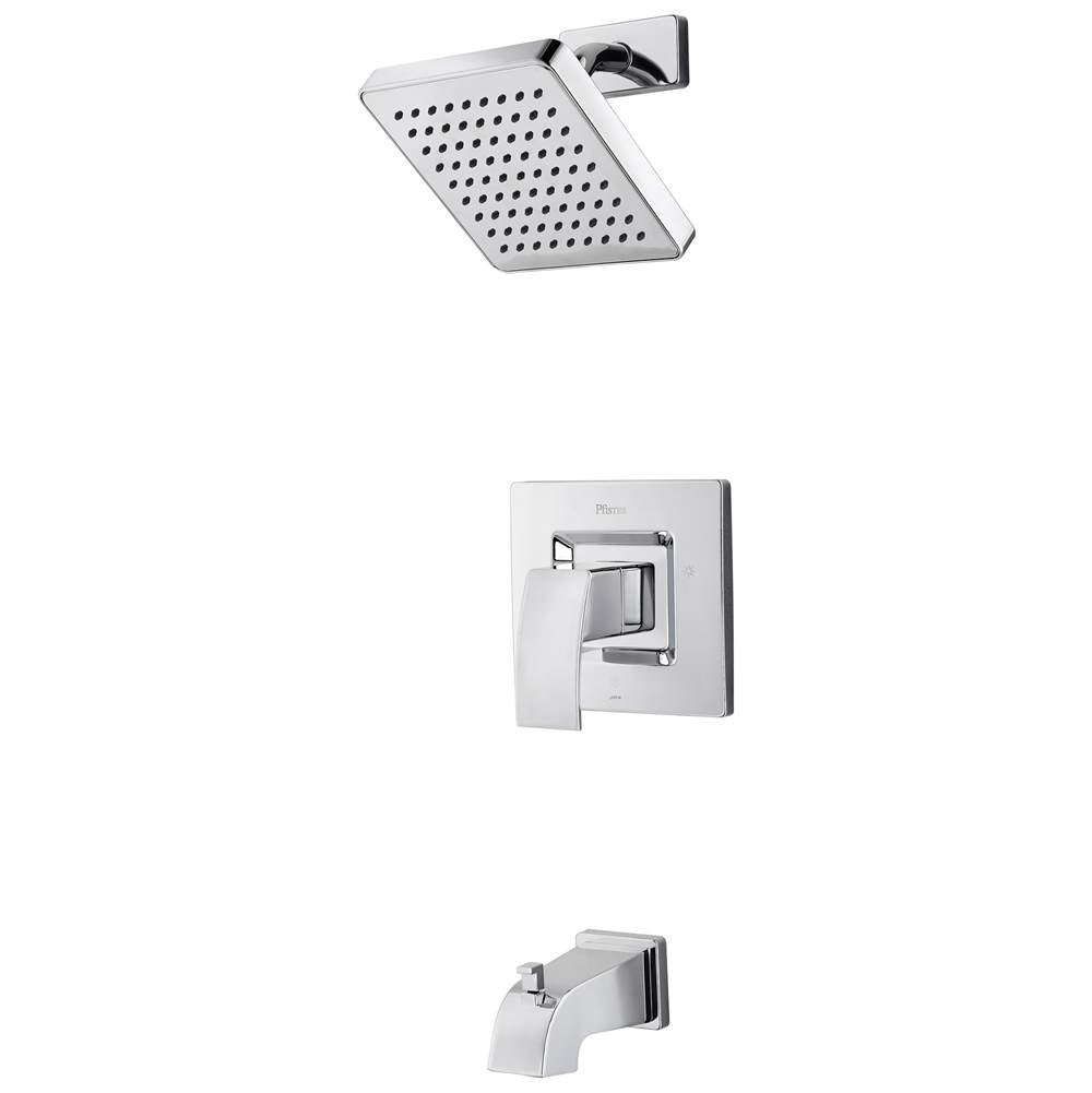 Pfister - Kenzo 1-Handle Tub & Shower Trim Kit in Polished Chrome - Polished Chrome