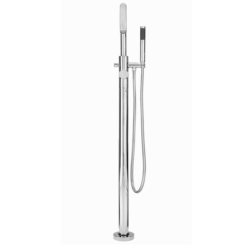 Modern Free Standing Tub Filler in Matte Black