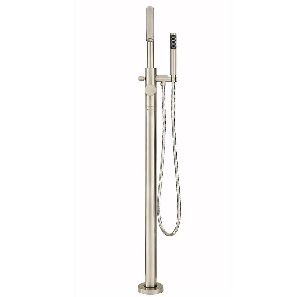 Modern Free Standing Tub Filler in Matte Black