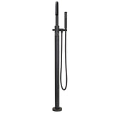 Modern Free Standing Tub Filler in Matte Black