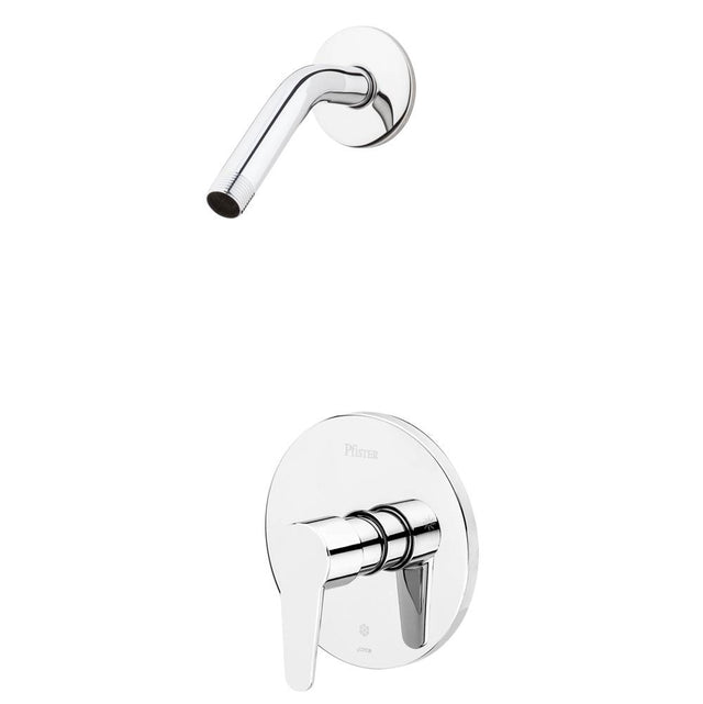 Pfister - Pfirst Series 1-Handle Shower, Trim Only Less Showerhead in Polished Chrome - Polished Chrome