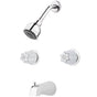 Pfister - Pfister 2-Handle Tub & Shower Faucet with Metal Knob Handles in Polished Chrome - Polished Chrome