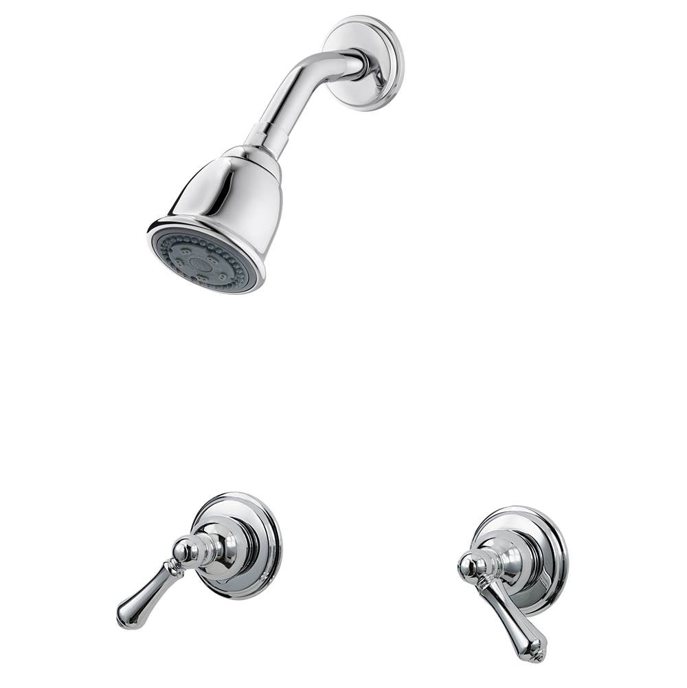 Pfister - Pfister 2-Handle Tub&Shower Trim Kit with Metal Lever Handles in Polished Chrome - Polished Chrome