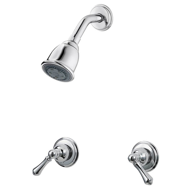 Pfister - Pfister 2-Handle Tub&Shower Trim Kit with Metal Lever Handles in Polished Chrome - Polished Chrome
