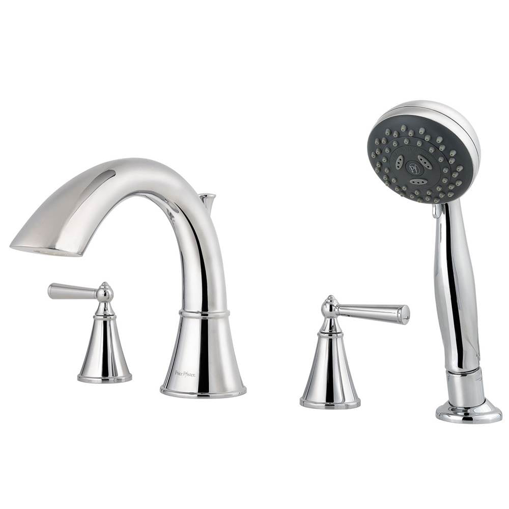 Pfister - Saxton Roman Tub Trim Kit w/Handshower in Polished Chrome - Polished Chrome
