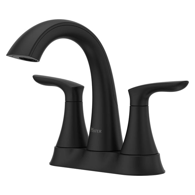 Pfister - Weller 2-Handle 4'' Centerset Bath Faucet in Matte Black - Matte Black