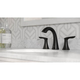 Weller 2-Handle 8 in. Widespread Bathroom Faucet in Matte Black