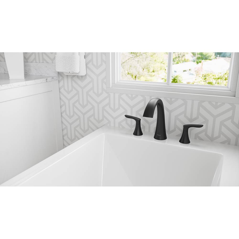 Weller 2-Handle Roman Tub Trim in Matte Black