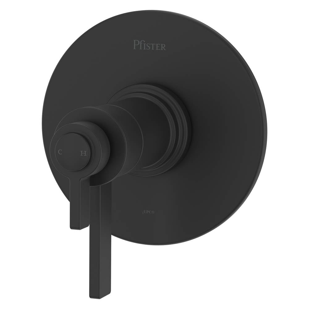 Pfister - Winter Park Thermostatic  Diverter Trim Kit in Spot Defense Matte Black - Spot Defense Matte Black