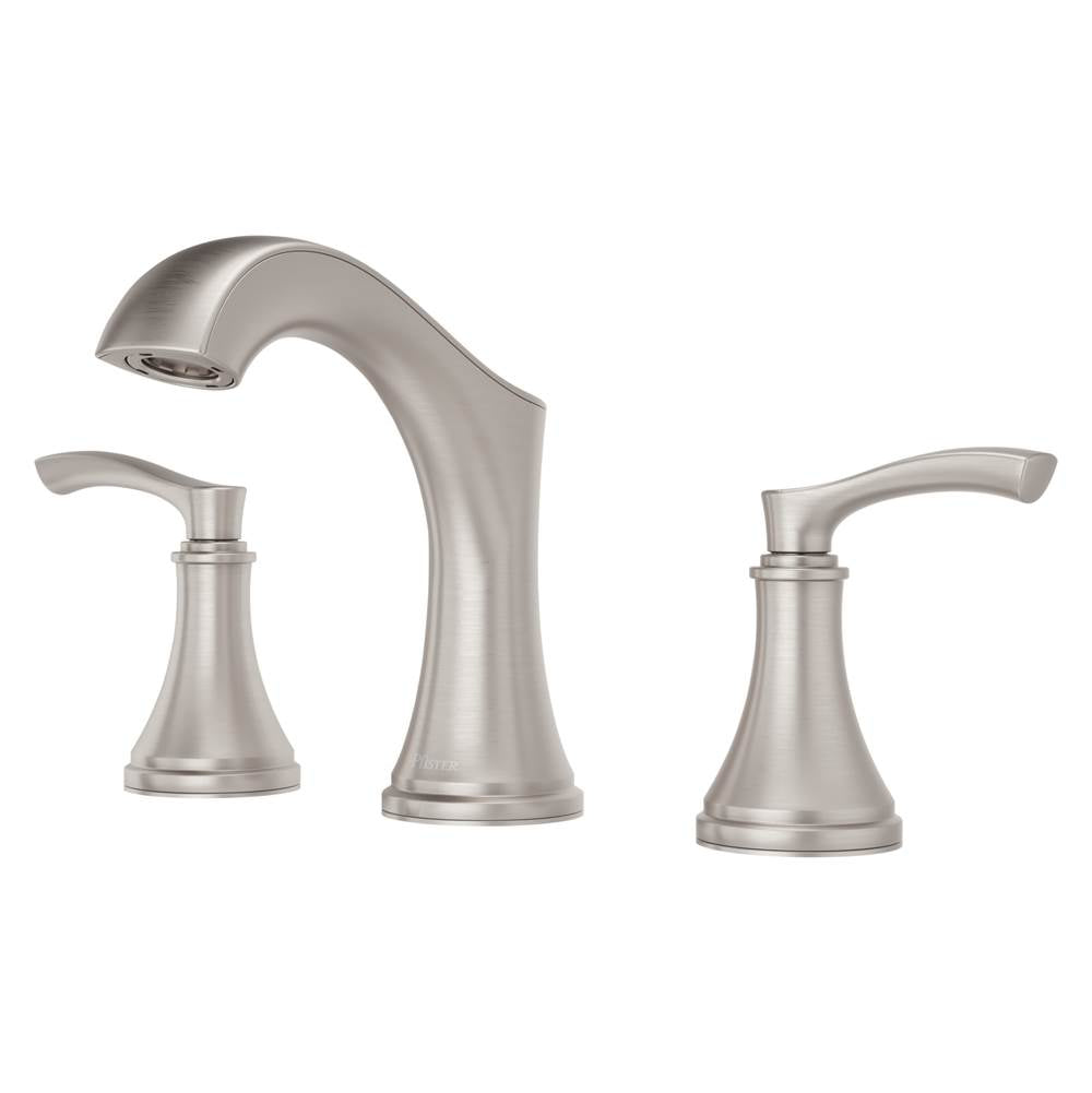 Pfister - Woodbury 2-Handle 8'' Widespread Bathroom Faucet in  Spot Defense Brushed Nickel - Spot Defense Brushed Nickel