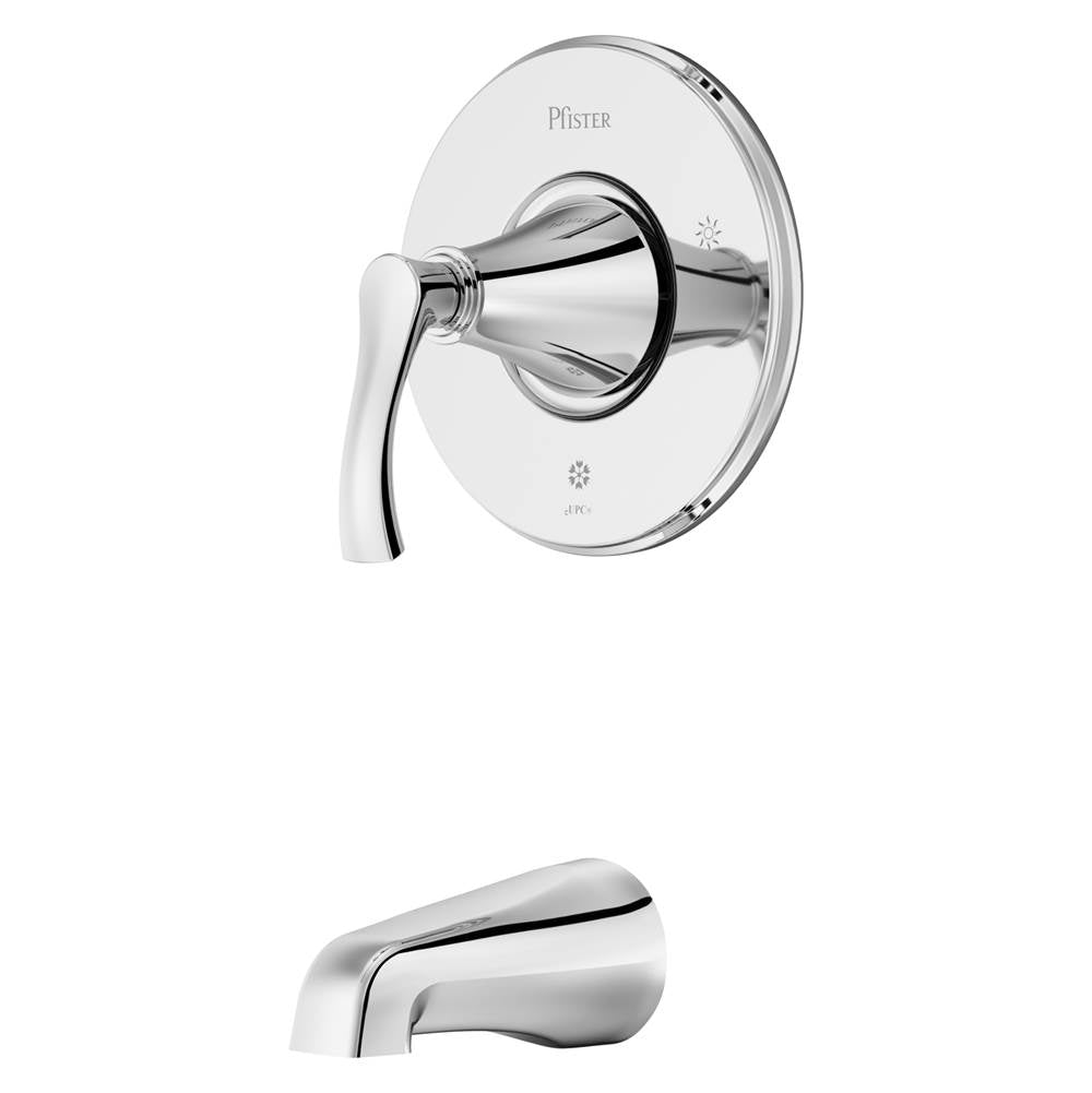 Pfister - Woodbury 1-Handle Tub Only Trim Kit in Polished Chrome - Polished Chrome