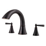 Pfister - Saxton 2-Handle Complete Roman Tub Trim in Tuscan Bronze - Tuscan Bronze