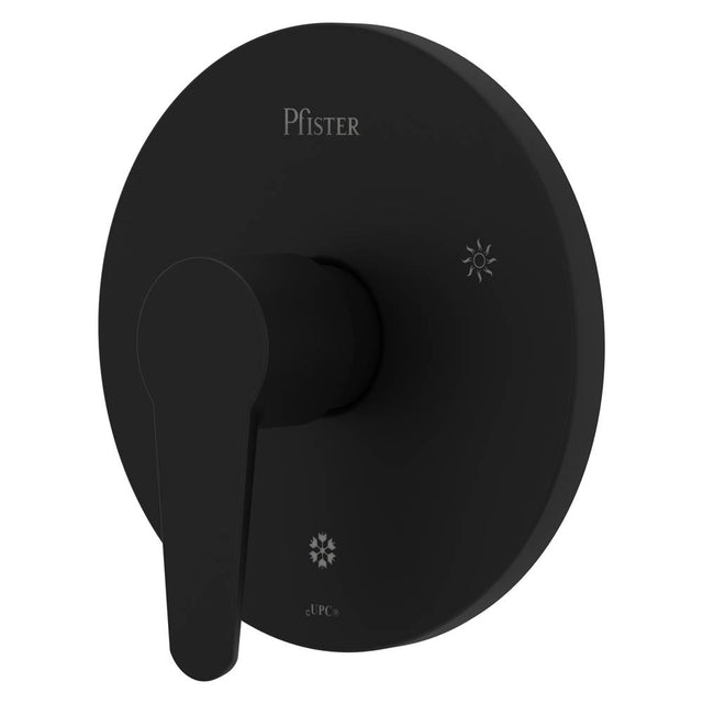Pfister - Pfirst Modern Valve, Trim Only in Matte Black - Matte Black