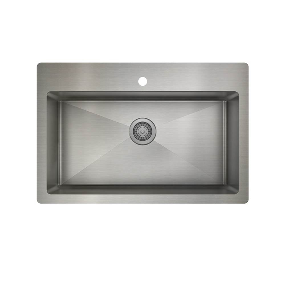 Prochef by Julien - Proinox H75 Kitchen Sink Dualmount, Single 30X16X9 - Stainless Steel