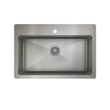 Prochef by Julien - Proinox H75 Kitchen Sink Dualmount, Single 30X16X9 - Stainless Steel