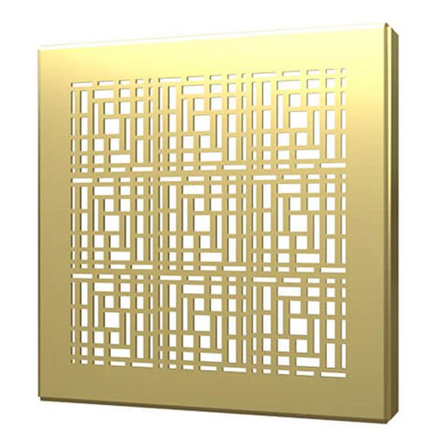 Quick Drain - Square Drain Cover 4In Deco Brushed G