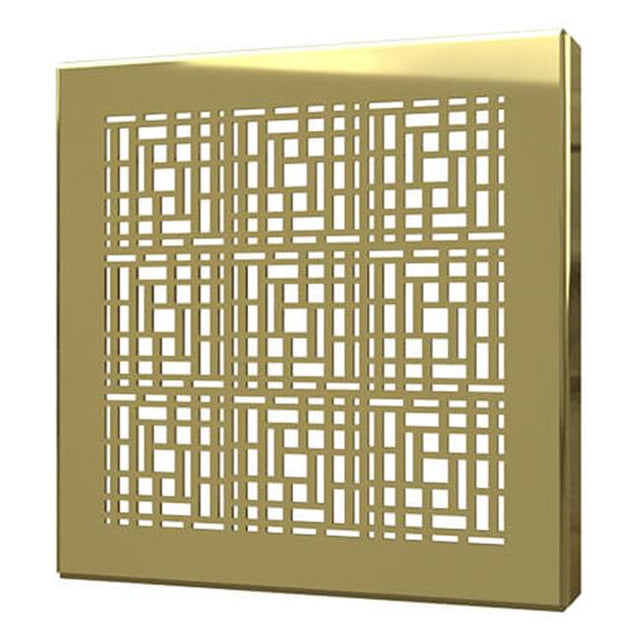 Quick Drain - Square Drain Cover 6In Deco Polished G
