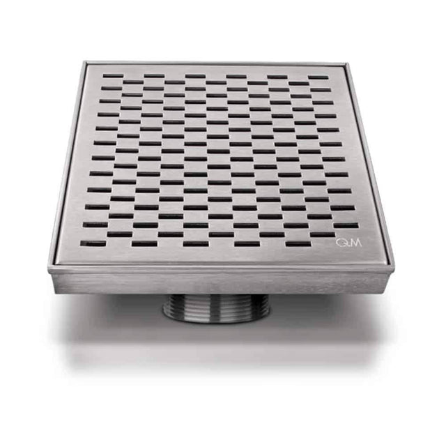 QM Drain - Delmar Series. Delta Line. 5 3/4'' Square Drain. Satin fin. - Satin