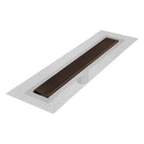 QM Drain - Delmar Series. 32'' Standard length Flange Edge linear drain.  Wedgewire Line. Bronze - Bronze