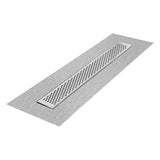 QM Drain - Delmar Series. 58'' Standard length Flange Edge linear drain. Delta Line. Polished - Polished