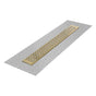 QM Drain - Delmar Series. 36'' Standard length Flange Edge linear drain. Lotus Line. Gold - Gold
