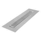 QM Drain - Delmar Series. 32'' Standard length Flange Edge linear drain. Nami Line. Satin - Satin