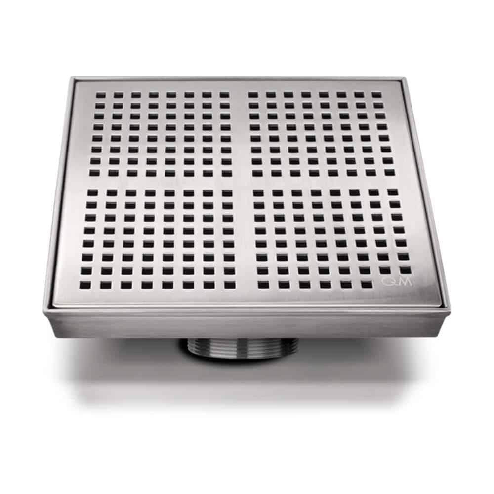 QM Drain - Delmar Series. Kai Line. 5 3/4'' Square Drain. Satin fin. - Satin