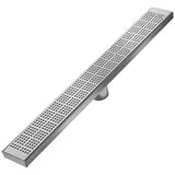 QM Drain - Delmar Series. 36'' Standard length Plain Edge linear drain.  Kai Line. Polished - Polished