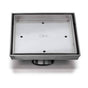 QM Drain - Delmar Series. Mist Line. 4'' Square Drain. Satin fin. - Satin